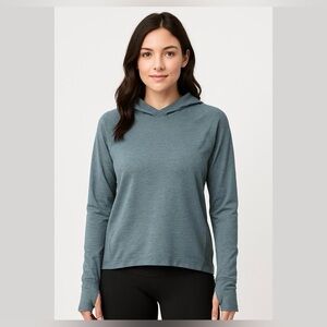 Like New Lole women's long sleeves pullover hoodie green with pockets Size M